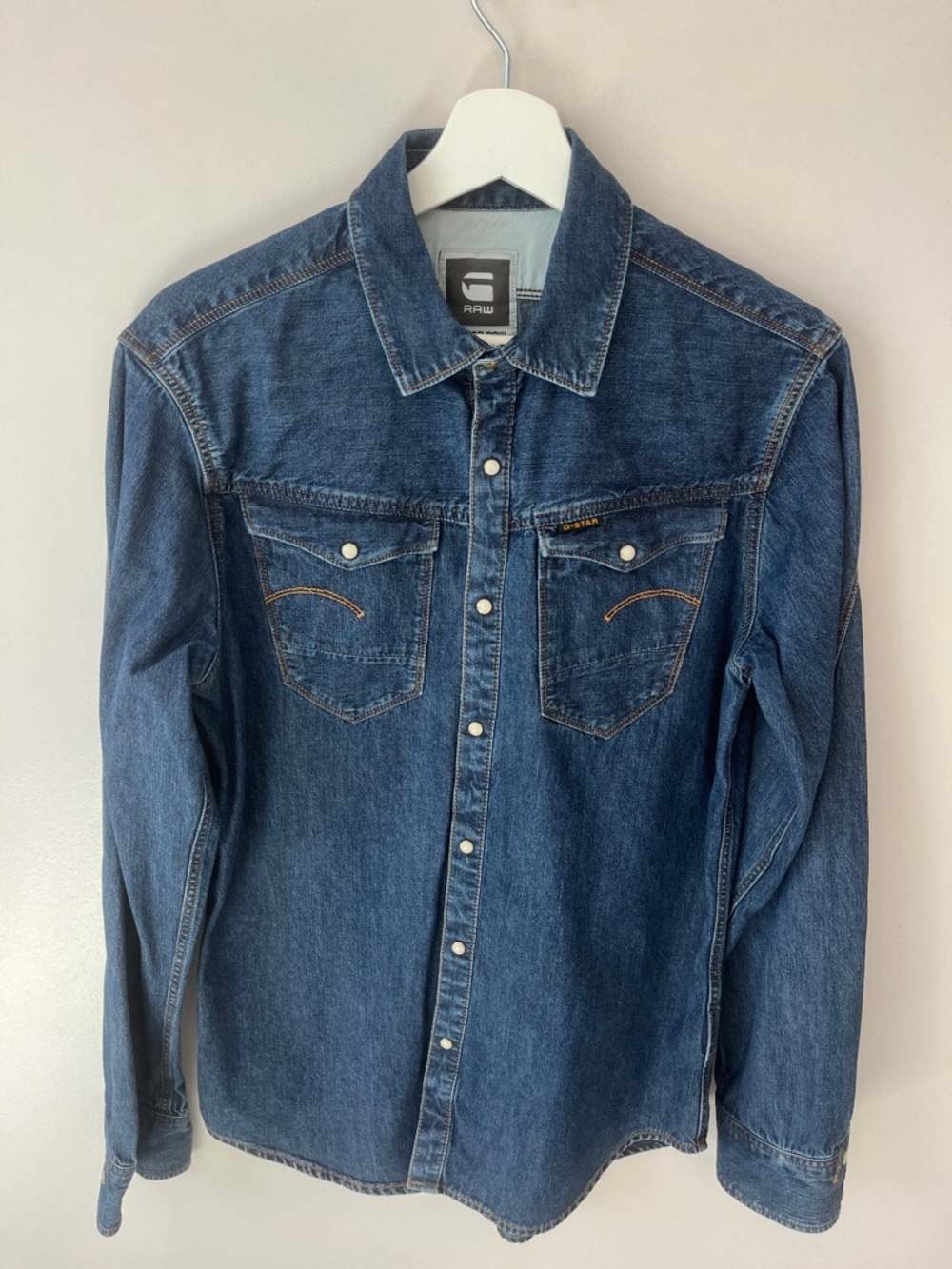 G-STAR RAW Blue Denim Button-Down Shirt